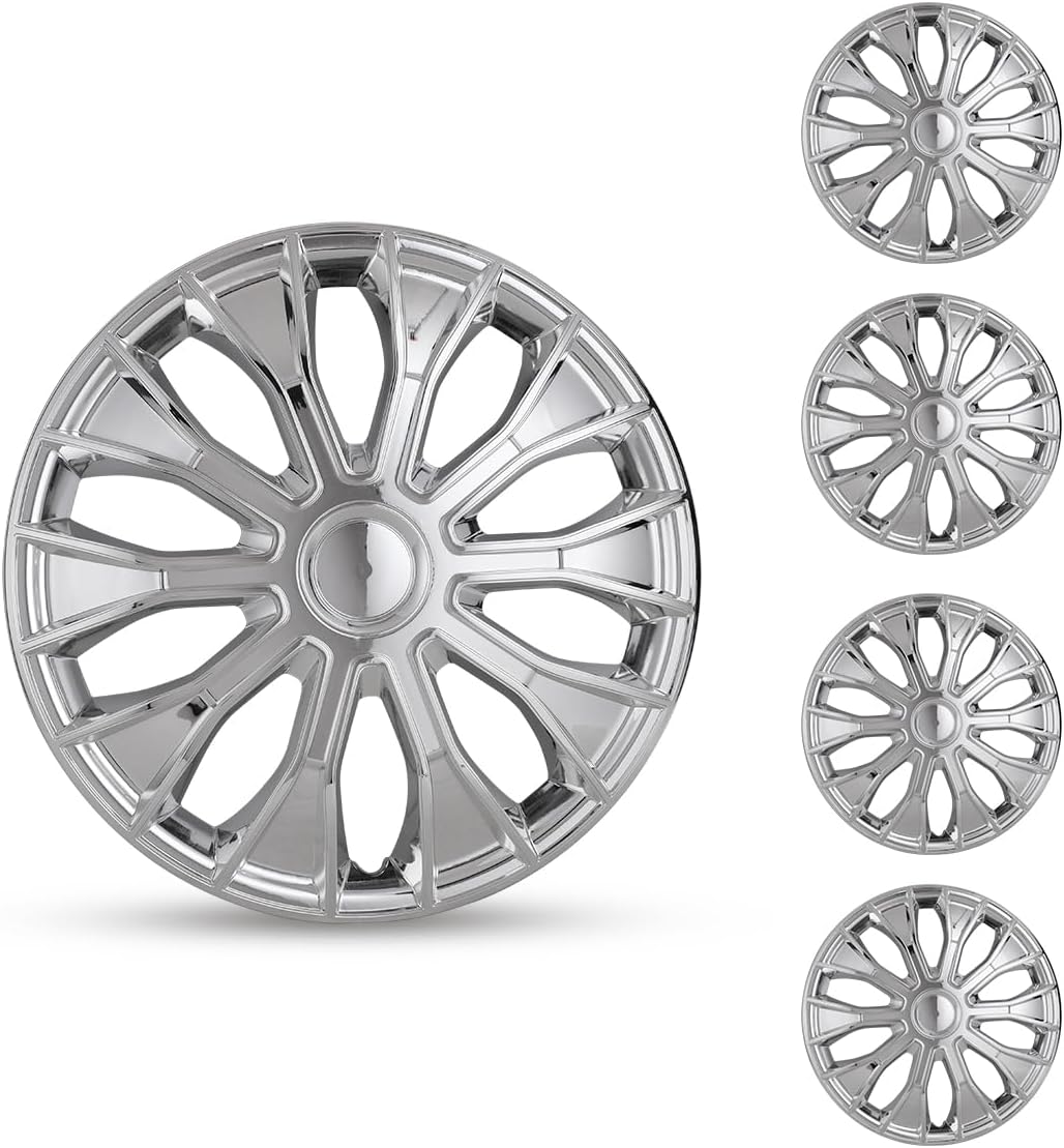 Universal 16 Inch Chrome Wheel Rim Cover Hubcaps for Cars