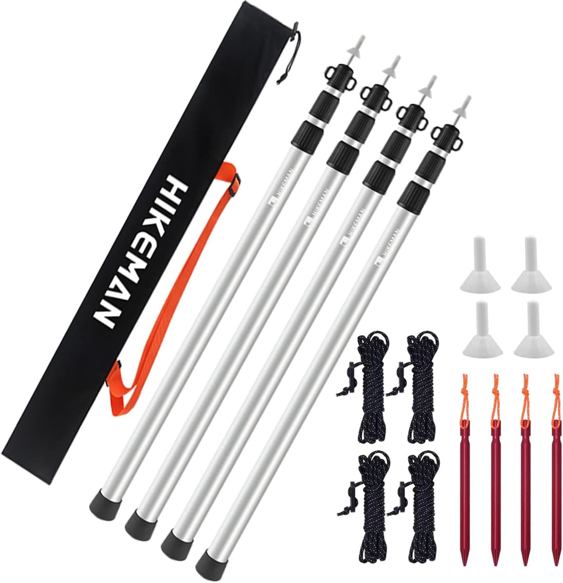 HIKEMAN Adjustable Telescoping Tent Poles for Camping Needs