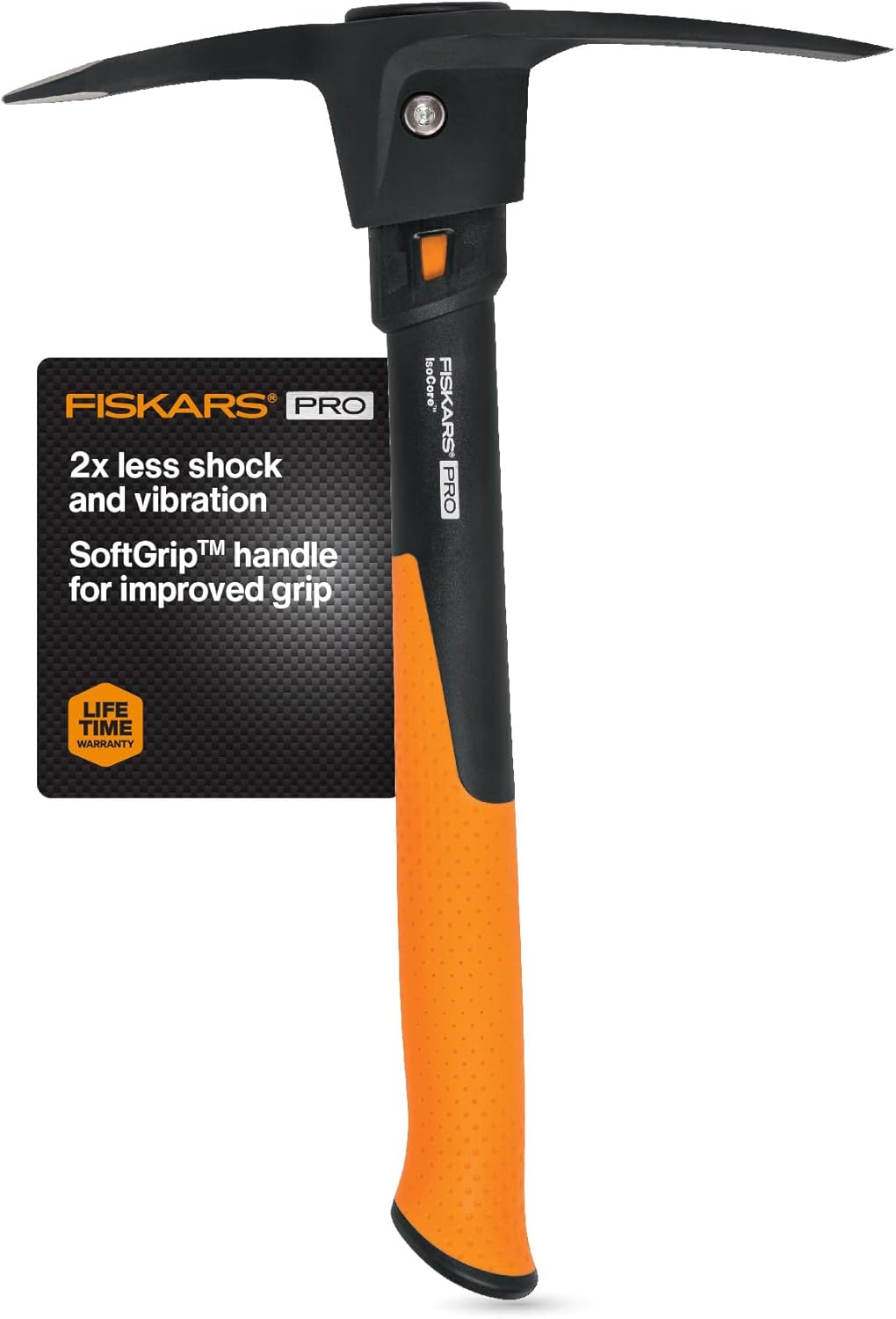 Fiskars IsoCore Pickaxe Mattock: Dual-Head Tool for Tough Jobs