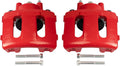 TRQ Front Performance Brake Caliper Set Red - Durable Stopping Upgrade