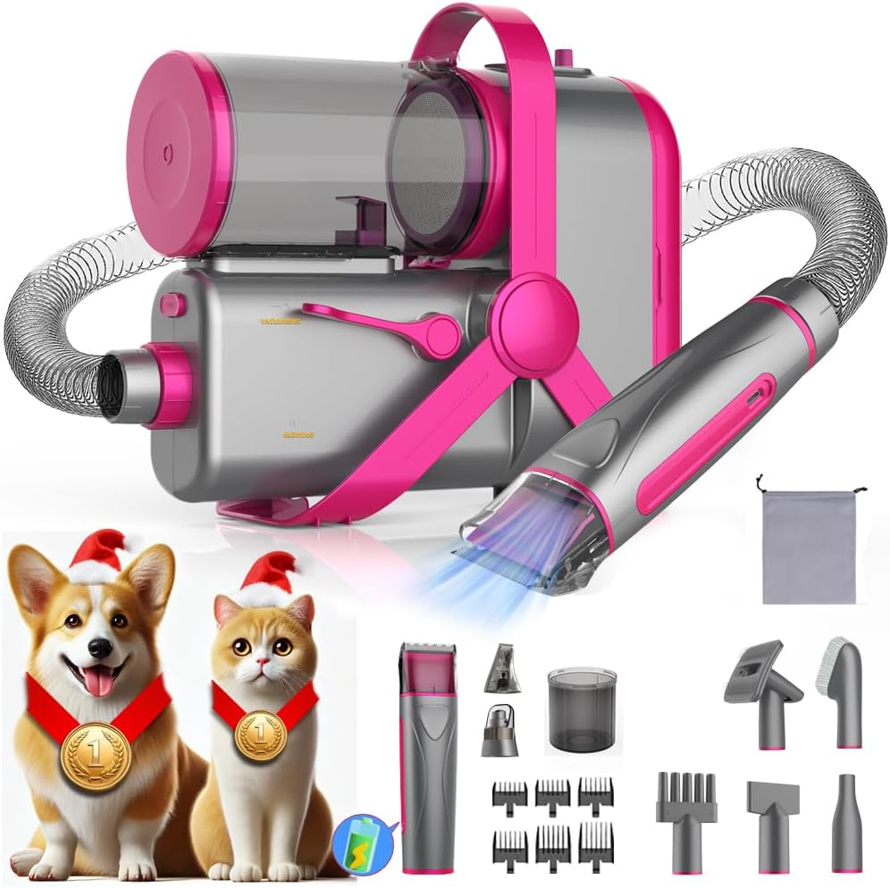 HANMEI Dual-Motor Pet Grooming Kit - Effortless Shedding Solution