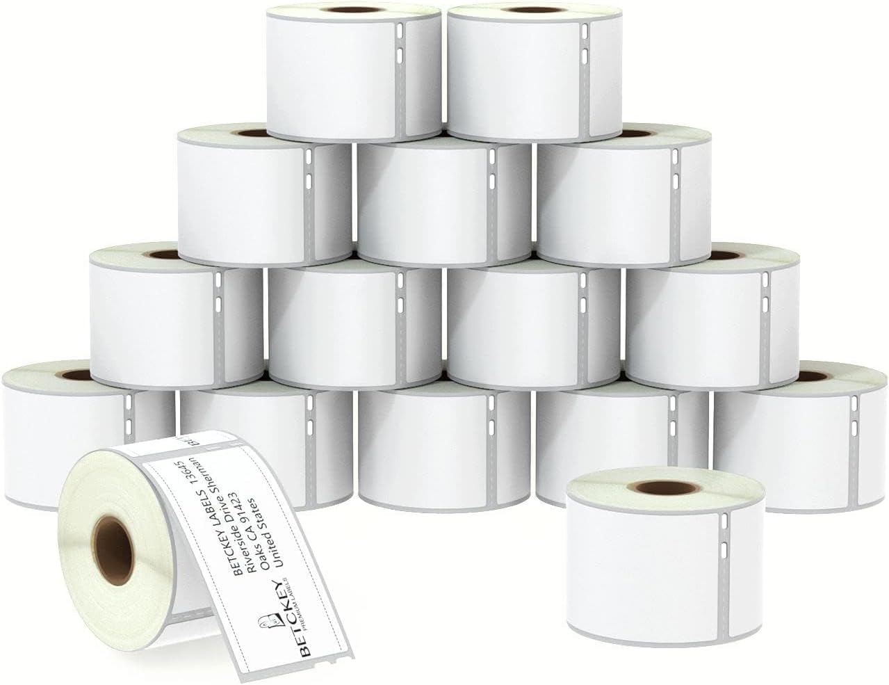 BETCKEY DYMO 30323 Shipping Labels - 16 Rolls of 3840 Labels