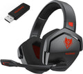 Dual Wireless Gaming Headset with Microphone - Low Latency, 100-Hour