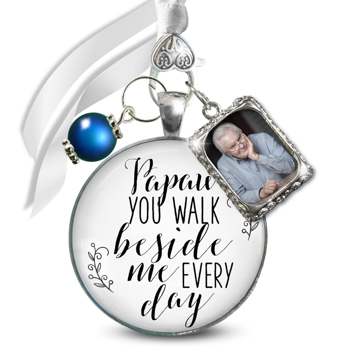 Wedding Bouquet Charm for Grandfather Memory Keepsake Jewelry