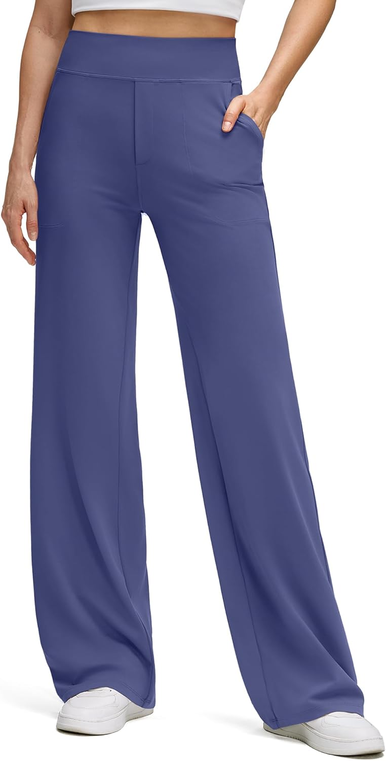 G4Free BareFeel High Stretch Wide Leg Pants for Women Comfort