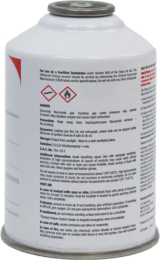 Genuine R1234YF Refrigerant in 8oz Self-Sealing Can