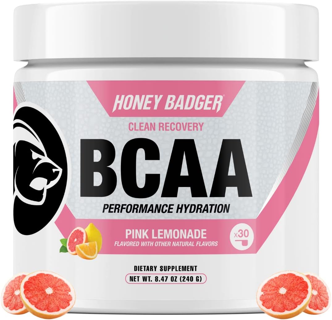Honey Badger BCAA + EAA Amino Acids Powder for Muscle Recovery