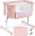 HONEY JOY Baby Bassinet Bedside Sleeper - Portable 3-in-1 Crib