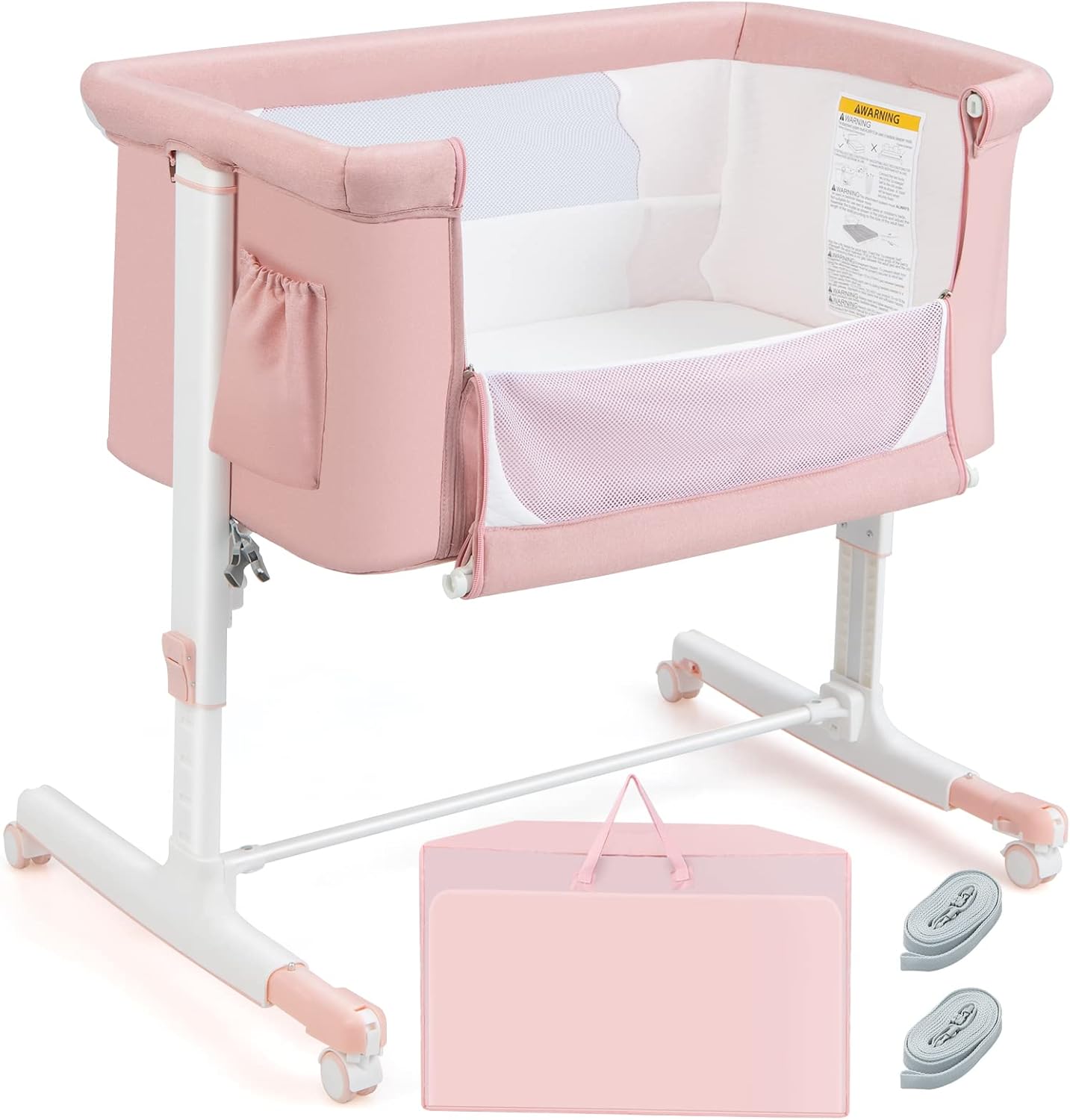 HONEY JOY Baby Bassinet Bedside Sleeper for Newborns and Infants