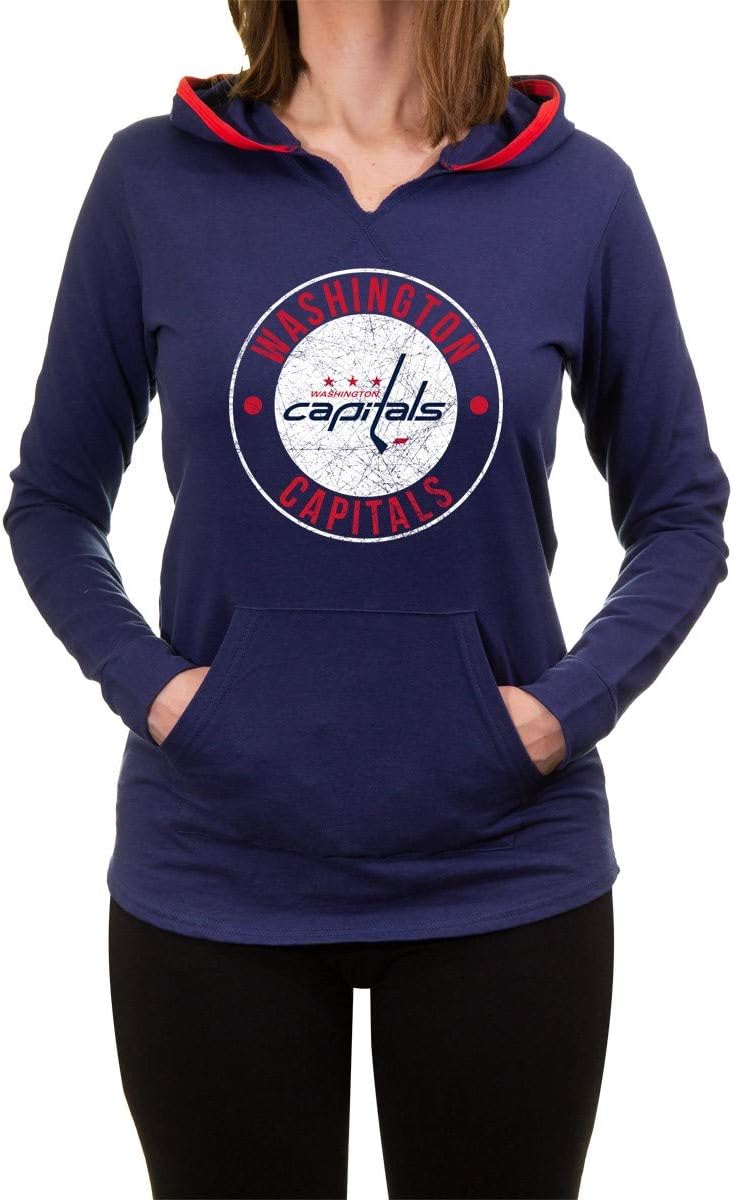 NHL Ladies Official Team Logo French Terry Cover Up Fashion Hoodie