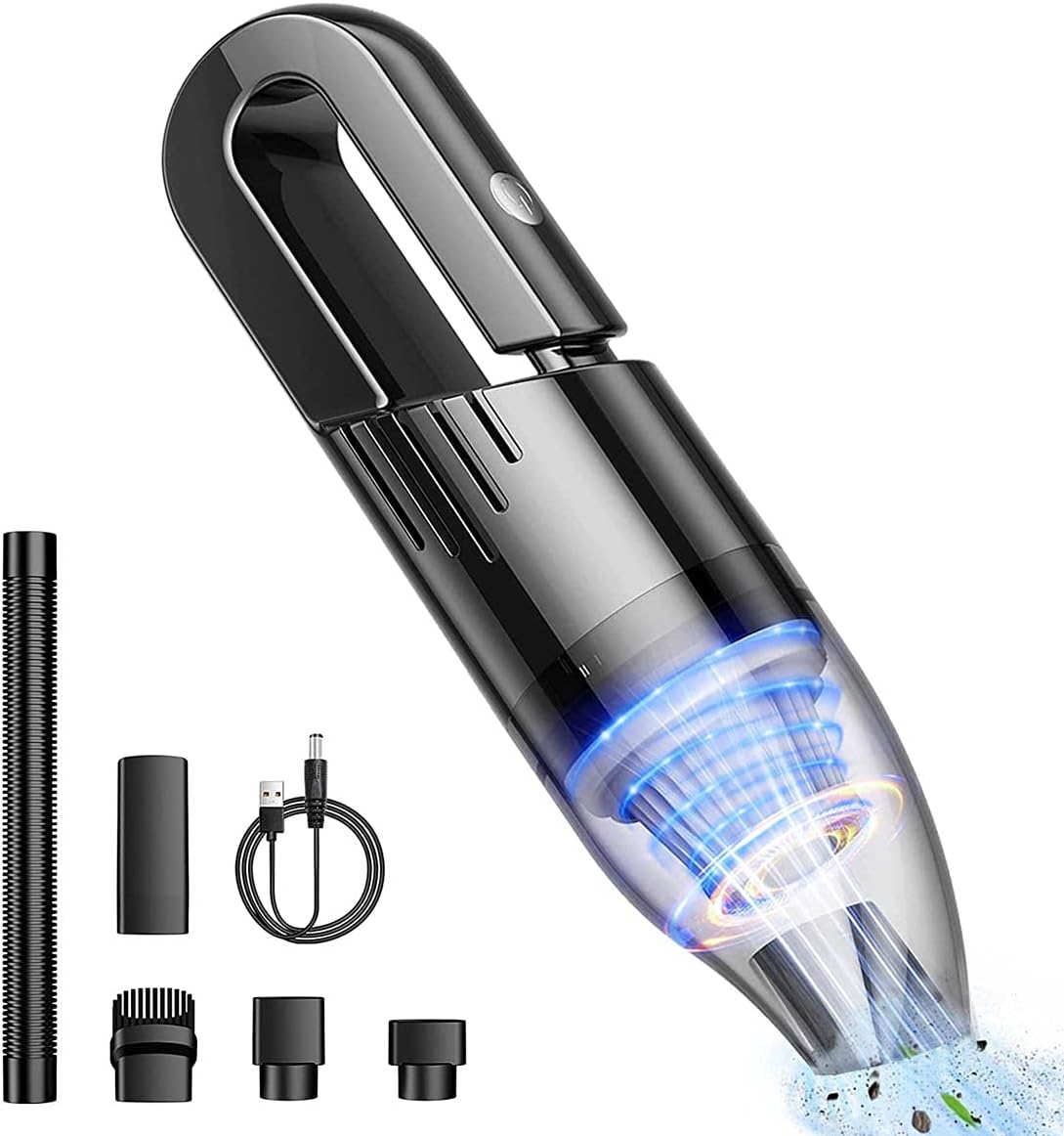 Handheld Cordless Car Vacuum - Quick & Portable Cleaning Power!