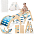 Pikler Triangle Set with Cushion 8-in-1 Indoor Climber - Montessori