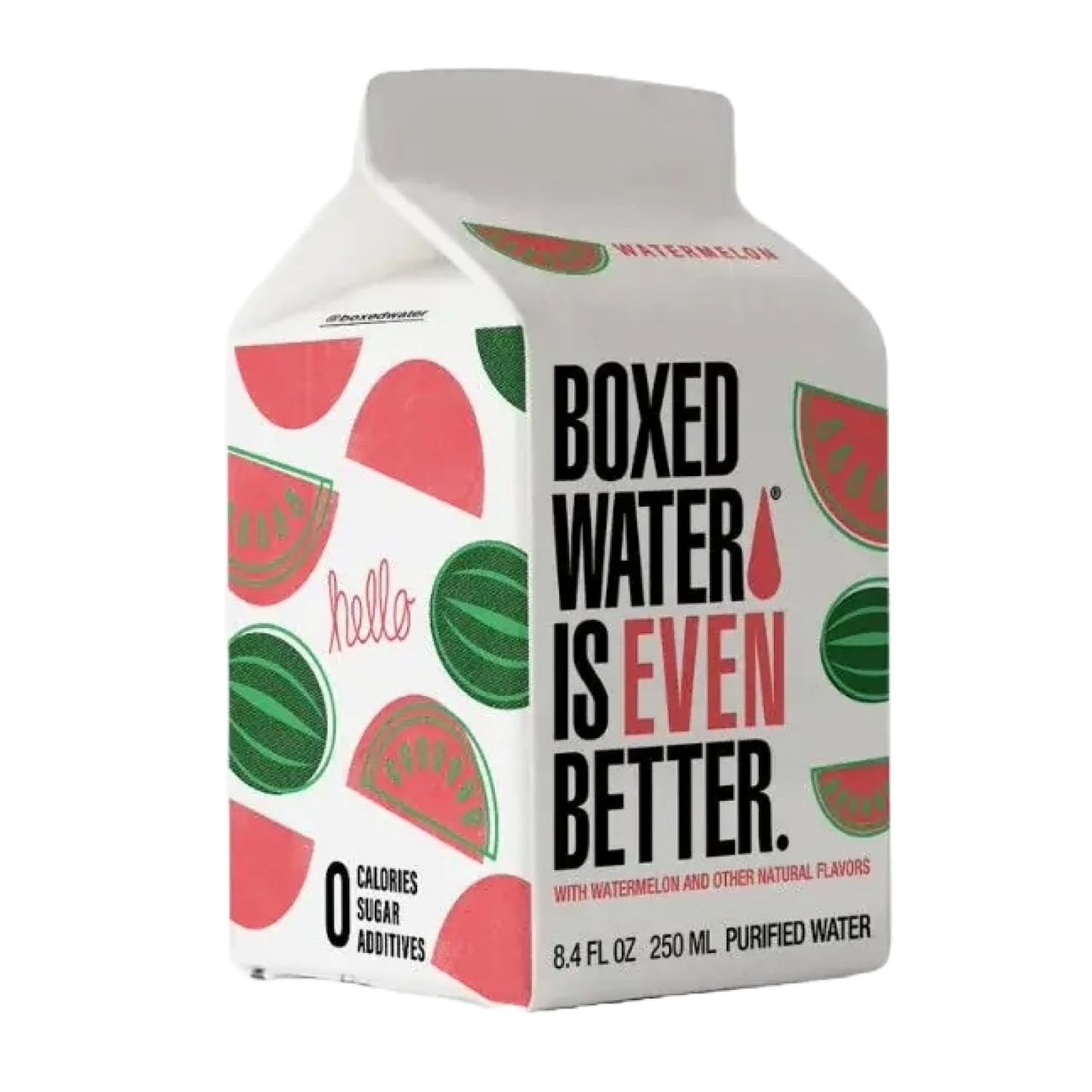Mini Watermelon Boxed Water 8.5 oz. - Sustainable Hydration Choice