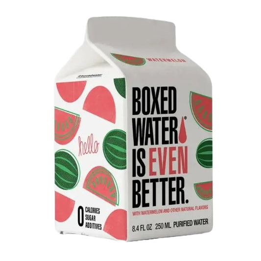 Mini Watermelon Boxed Water 8.5 oz. - Sustainable Hydration Choice