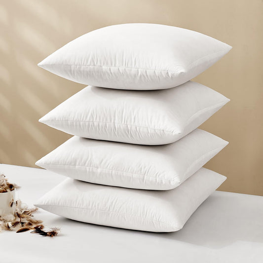 MIULEE 20x20 Down Feather Pillow Inserts for Cozy Comfort