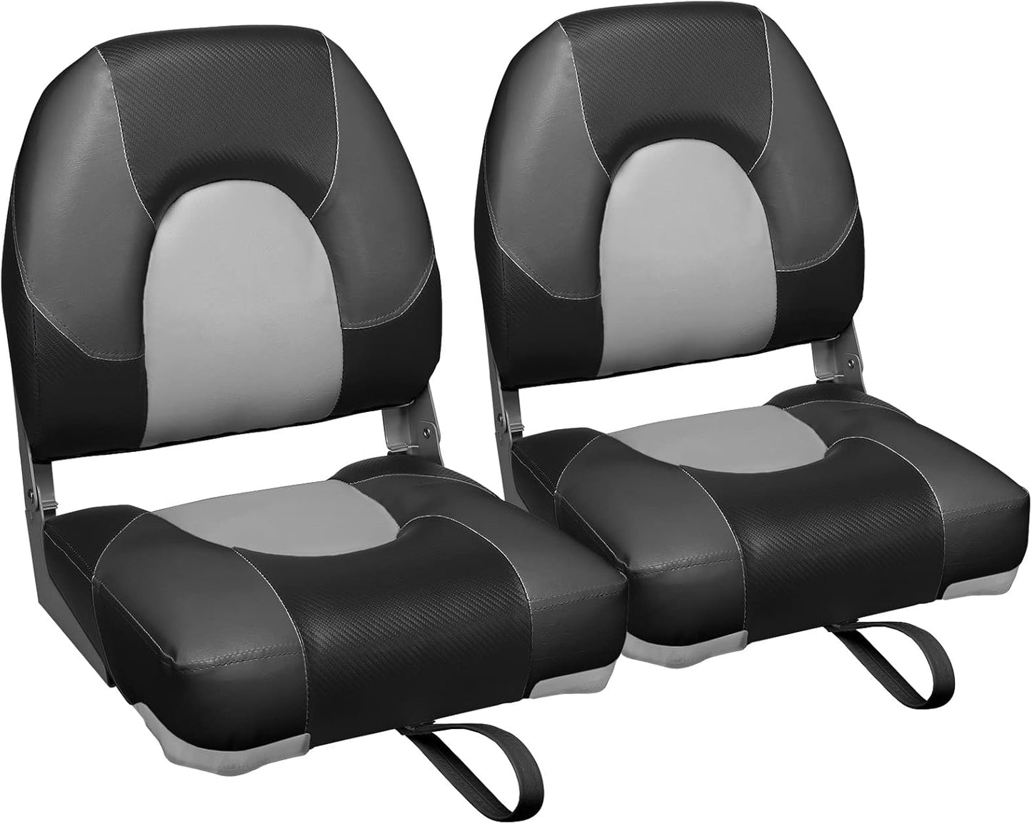 Leader Accessories Elite Low/High Back Folding Fishing Boat Seats
