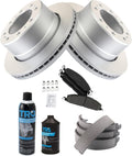 TRQ Brake Pad and Rotor Set for Dodge Ram 2500 and 3500 Models