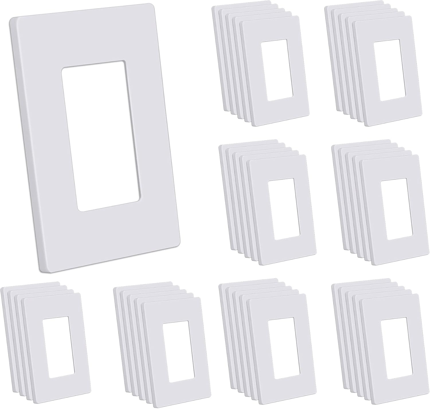 CML Screwless Wall Plates 40 Pack for Modern Interior Design