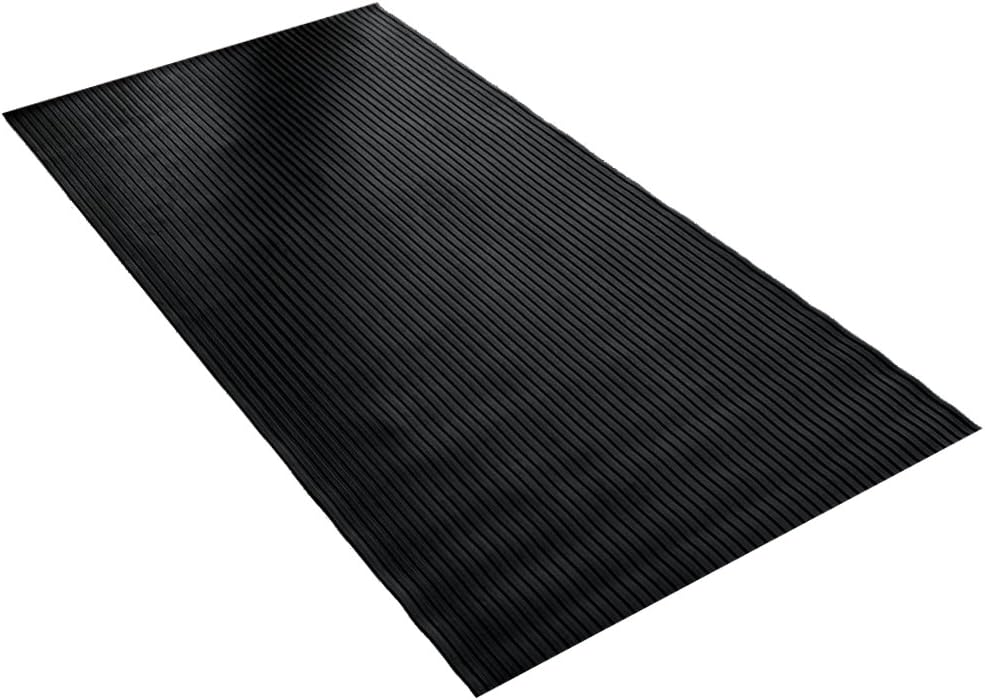 BDK GMT330 Black 8ft x 4ft Heavy Duty Rubber Garage Floor Mat