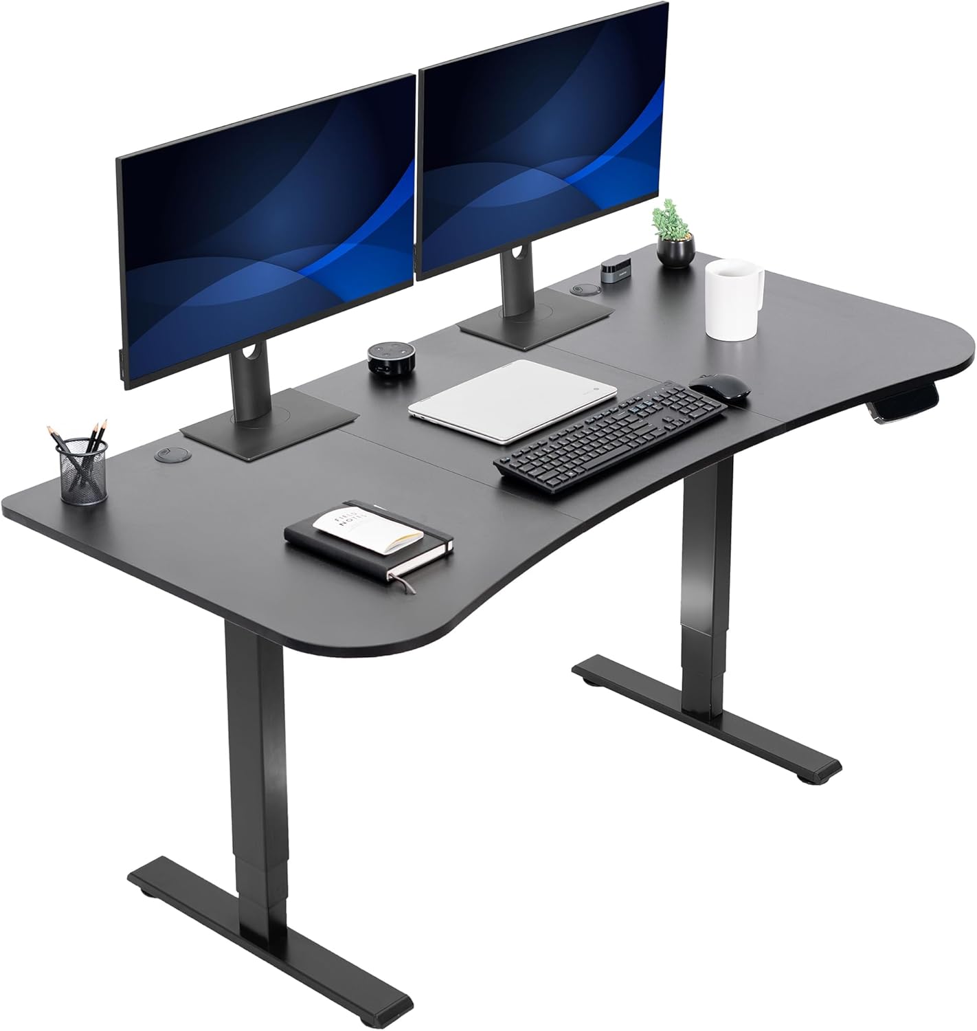 VIVO 63x32 Electric Standing Desk, Memory Height Control, 176lb Support