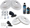 Front & Rear Ceramic Brake Pad and Rotor Kit for 2009-15 Honda Pilot