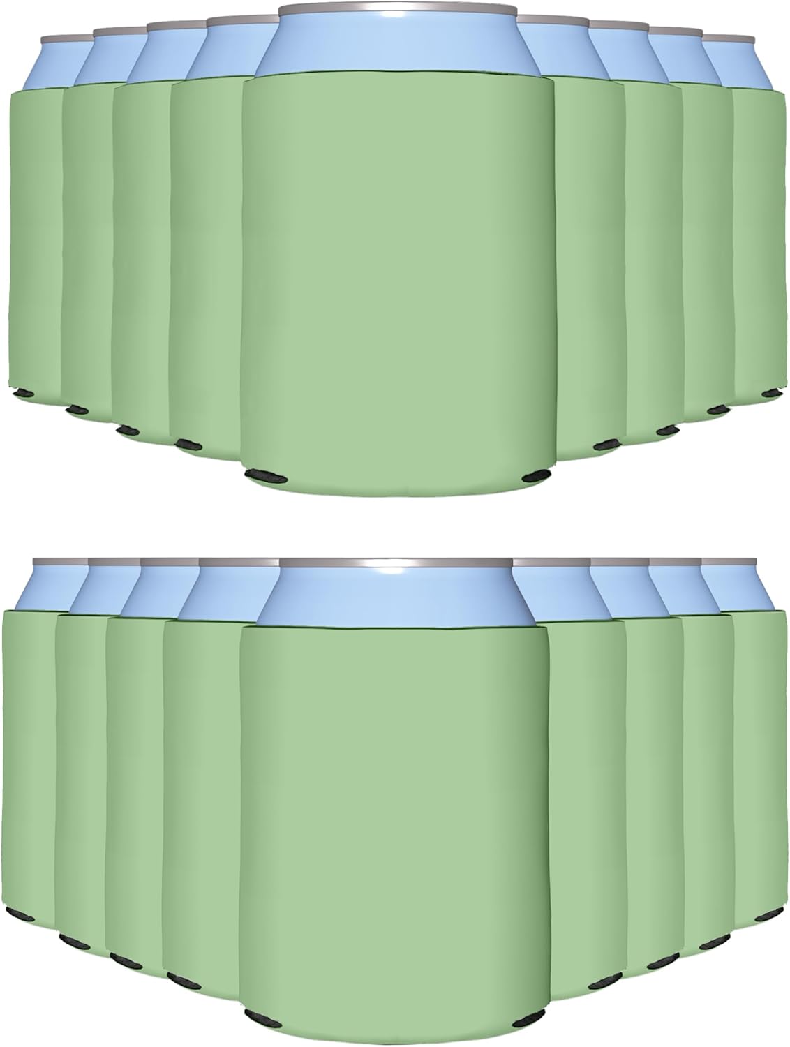 Customizable Mint Blank Can Cooler Sleeves for Every Occasion