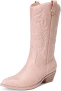 Women's Cowboy Boots Mid Calf Cowgirl Boots - Roomy Comfort