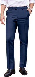 Men's Classic Fit Dress Pants with Expandable Waist - Wrinkle Free