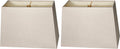 Rectangle Hardback Lamp Shade 2-Pack - Tailored Gray Lighting