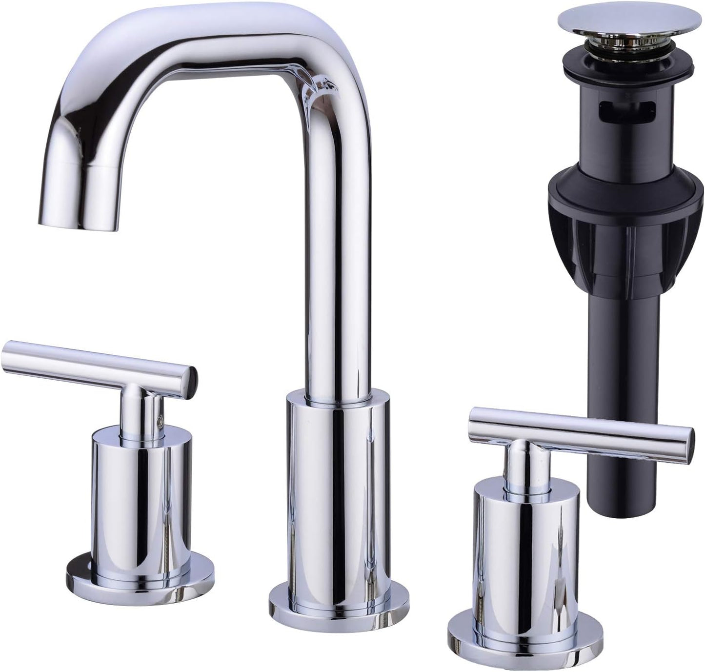 TRUSTMI 2-Handle Widespread Bathroom Sink Faucet with Drain