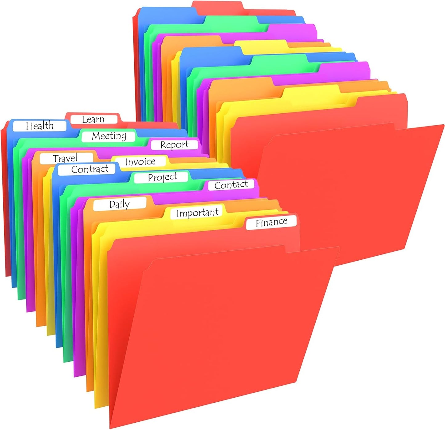 Organize in Style: 100 Colored File Folders