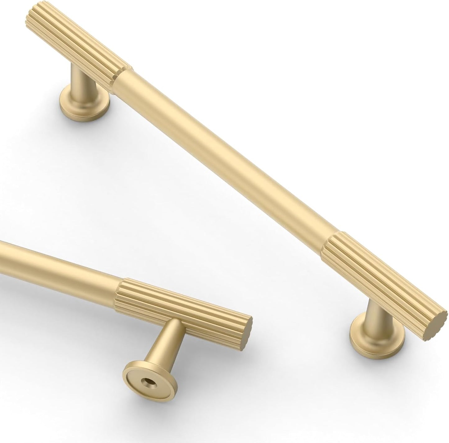 Asidrama 10 Pack 5 Inch Brushed Gold Cabinet Pulls for Kitchen