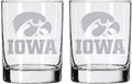 Iowa Hawkeyes 2-Sided Satin Finish Rock Glasses - Set of 2