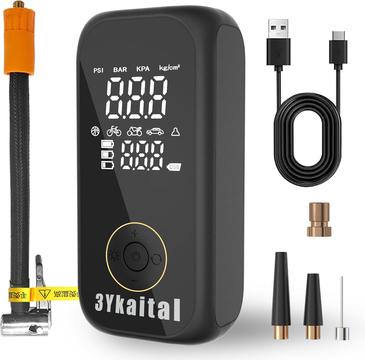3Ykaital Portable Cordless Air Compressor - Inflate Anywhere!