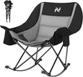 Oversized Rocking Camping Chair for Adults - Padded Portable Recliner