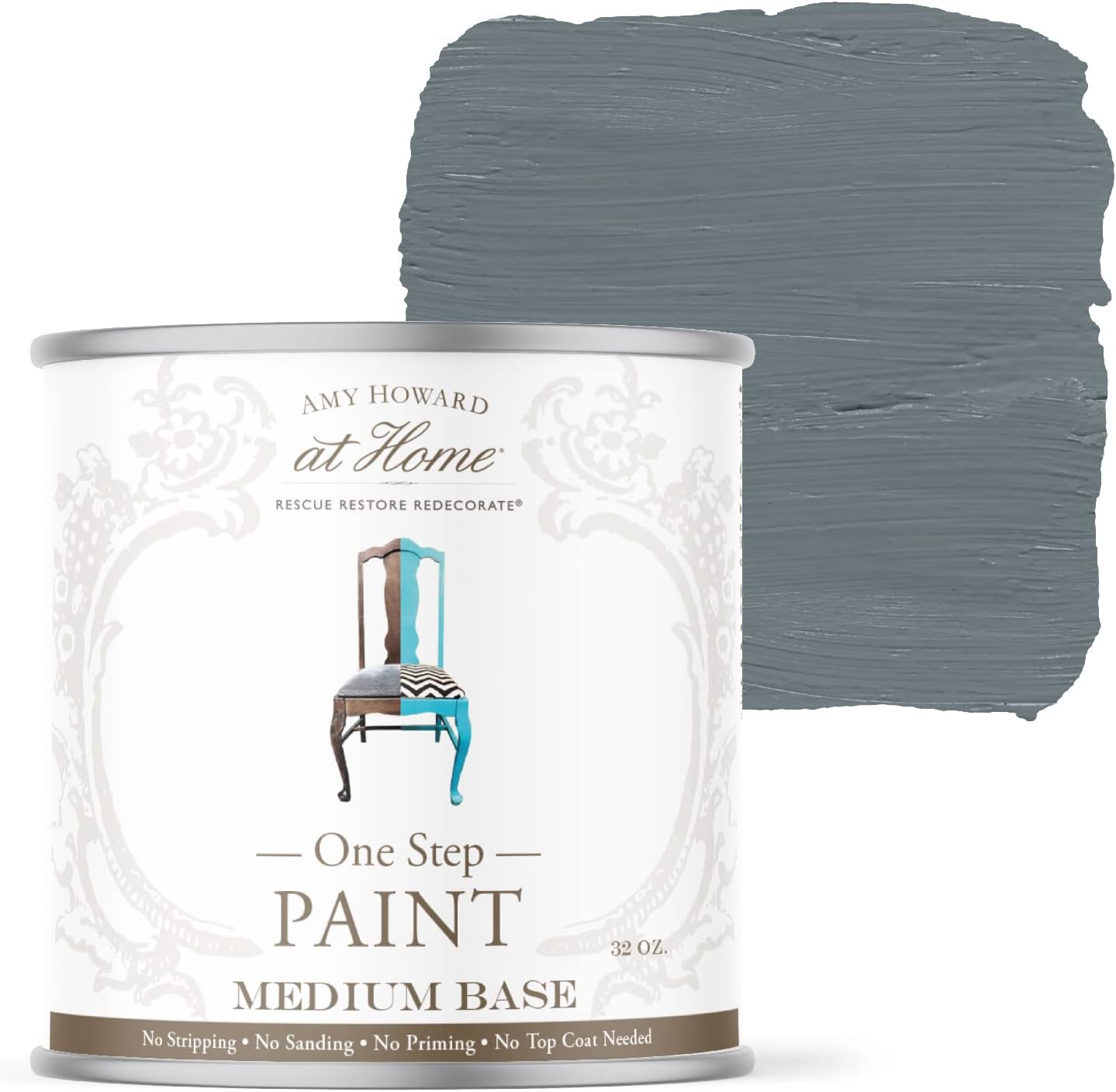 Geyer Gray Chalk-Based One Step Paint for Effortless DIY Projects