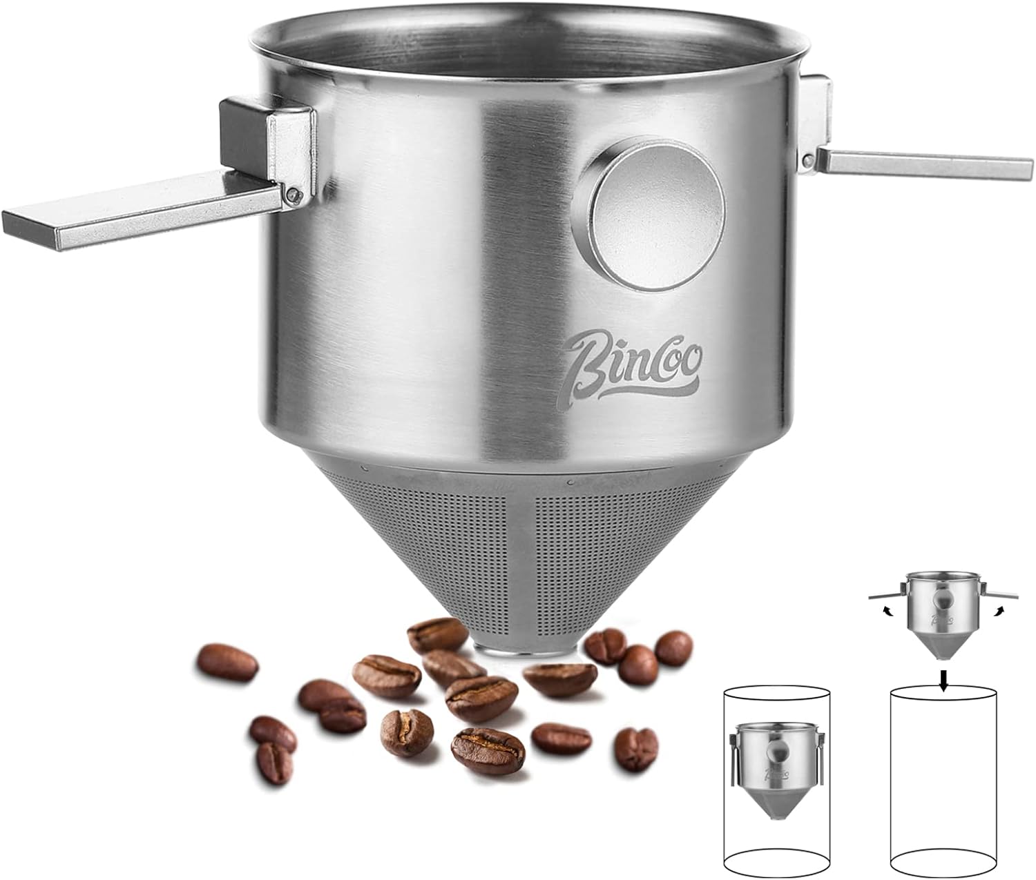 Bincoo Portable Stainless Steel Coffee Dripper