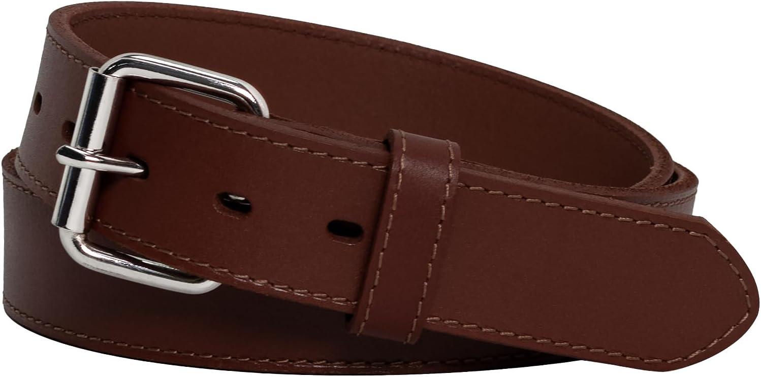 Concealed Carry Leather Gun Belt for Heavy Duty EDC Use