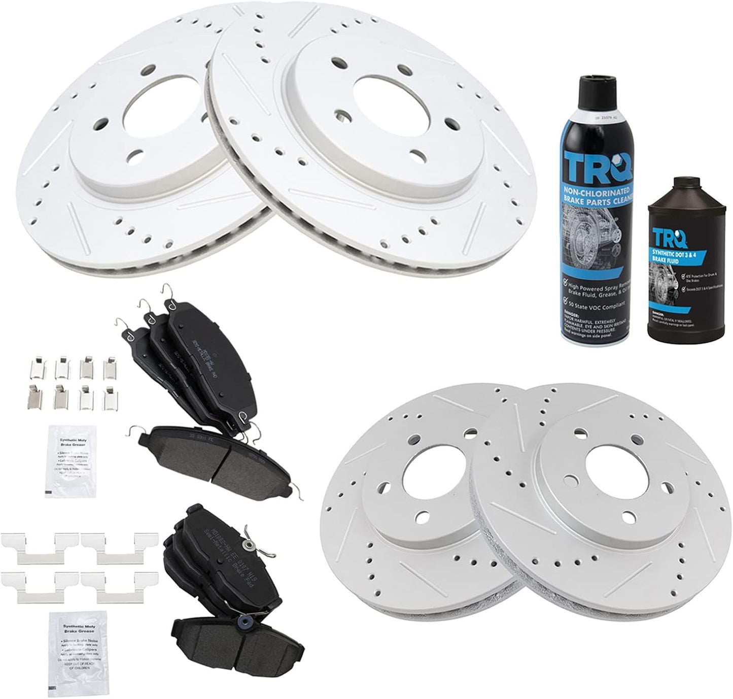 TRQ Performance Brake Pad & Rotor Kit for 2005-2010 Mustang
