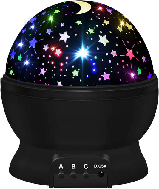 Star Projector Night Light - 16 Color Changing, 360 Degree Rotation - Kids' Favorite! 