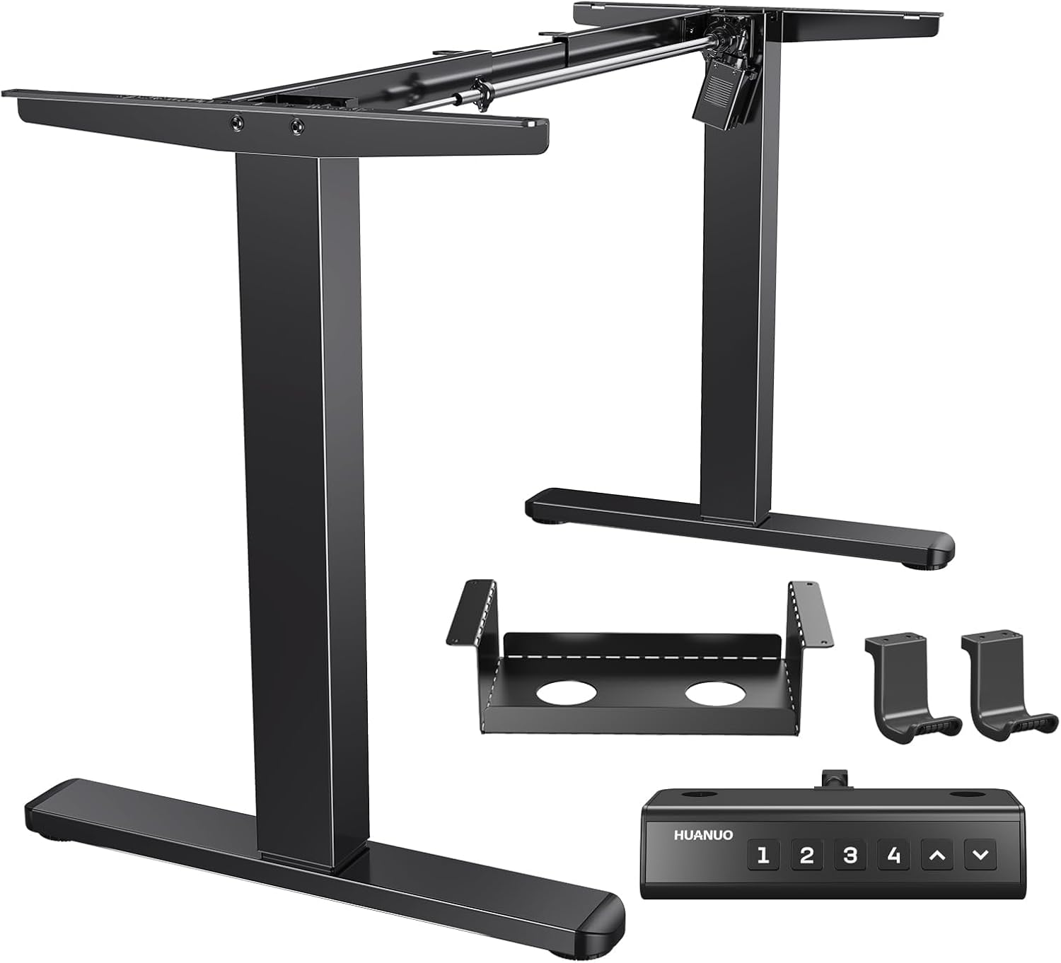 HUANUO Standing Desk Frame: Powerful Motor, T-Shaped Legs, 220lbs Capacity