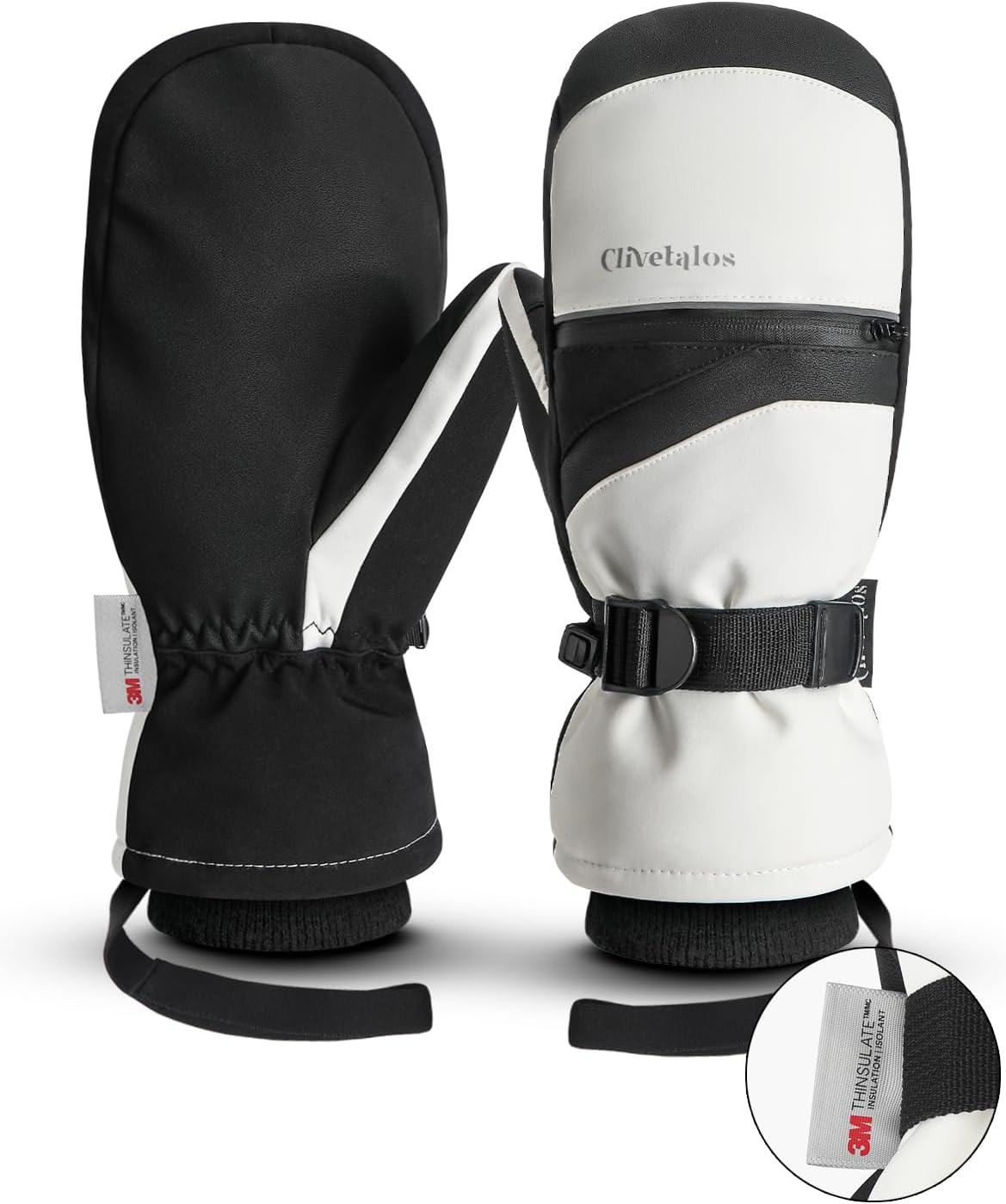 Clivetalos Insulated Snow Mittens - Stay Warm & Dry!