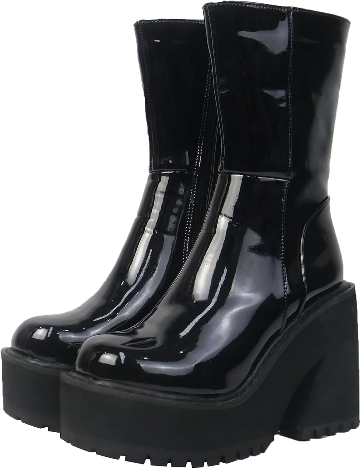 Wedge Heel Ankle Boots for Women - Stylish Punk Combat Booties