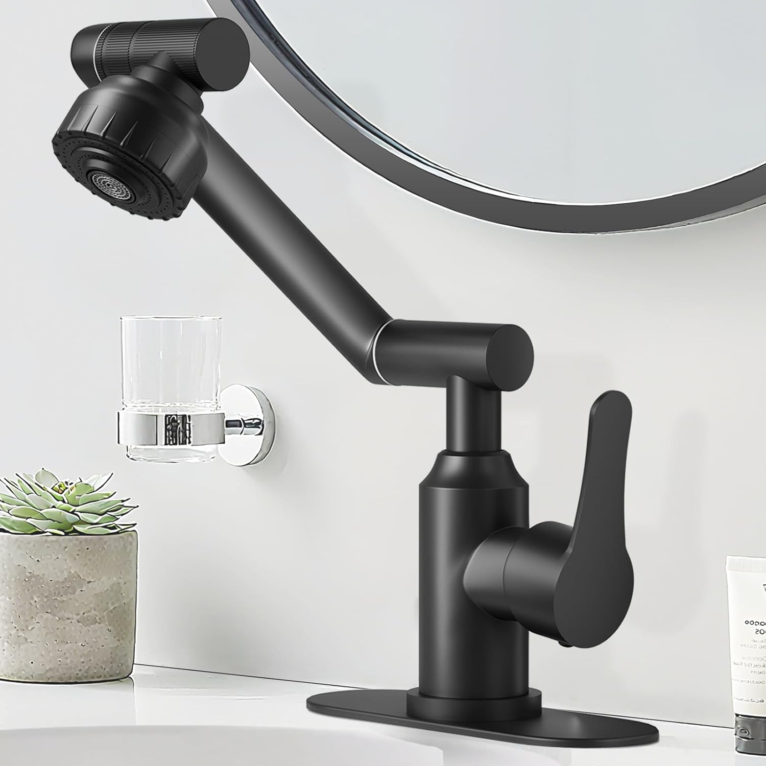 Black Bathroom Faucets with 1080 Rotatable Design for Flexibility