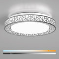 18 Inch Flush Mount Ceiling Light, Modern Brushed Nickel LED - Bright