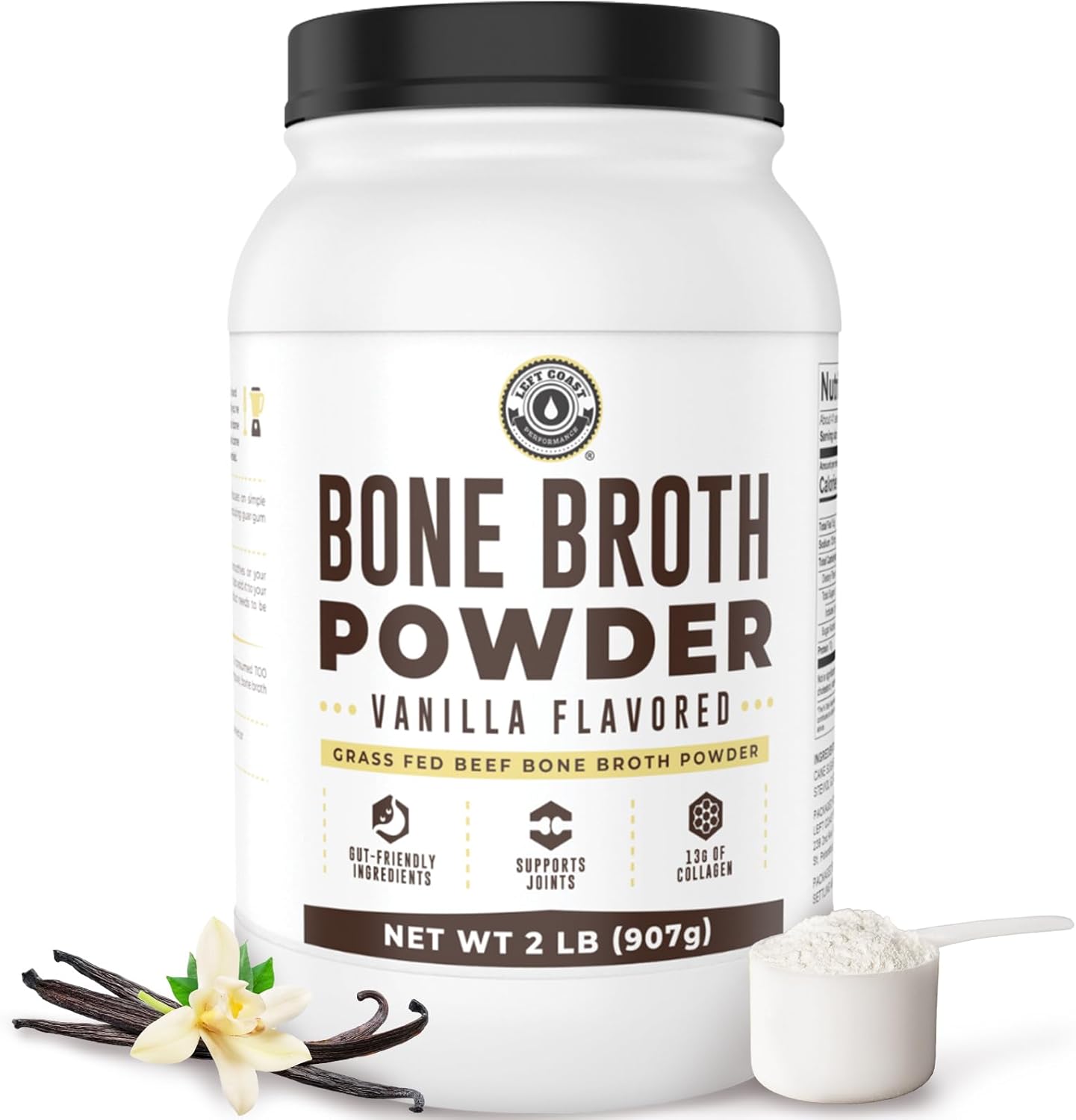 32oz Vanilla Bone Broth Protein Powder - Gut-Friendly Protein