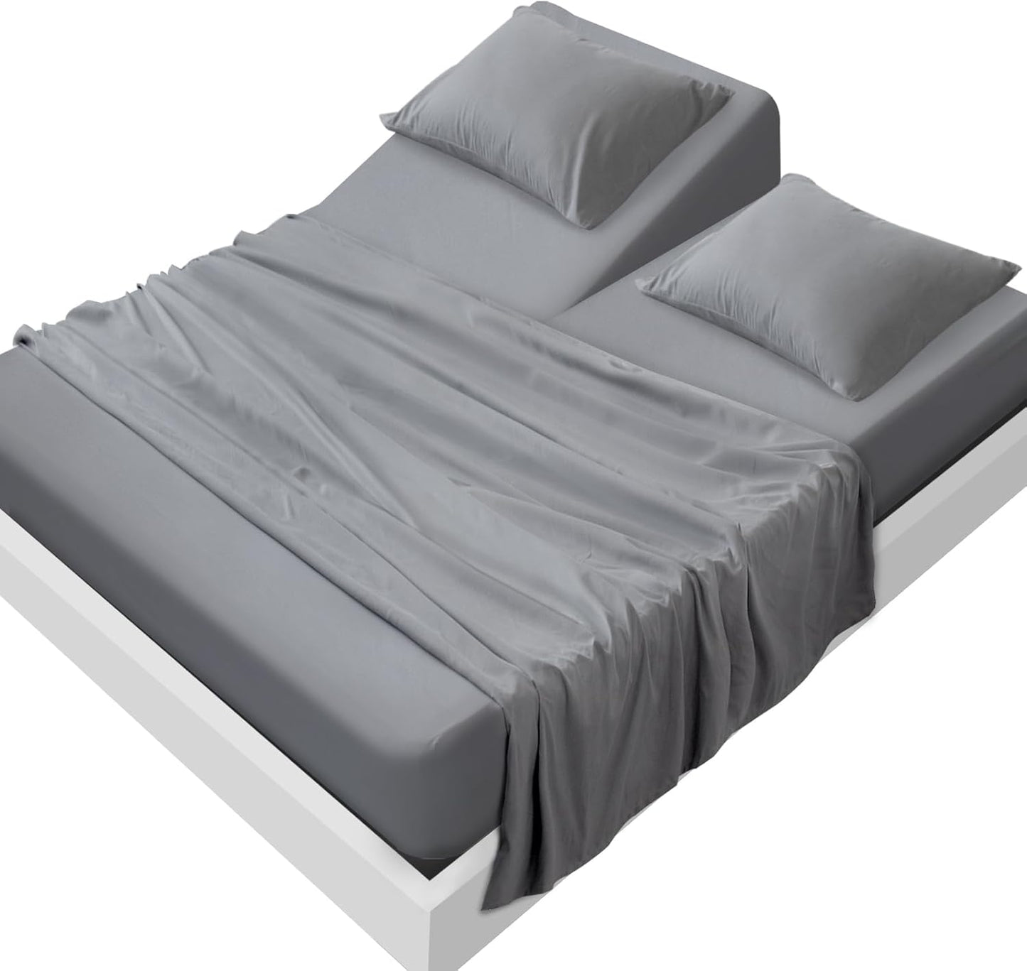 SPRINGSPIRIT Split Top King Sheets Set for Adjustable Beds