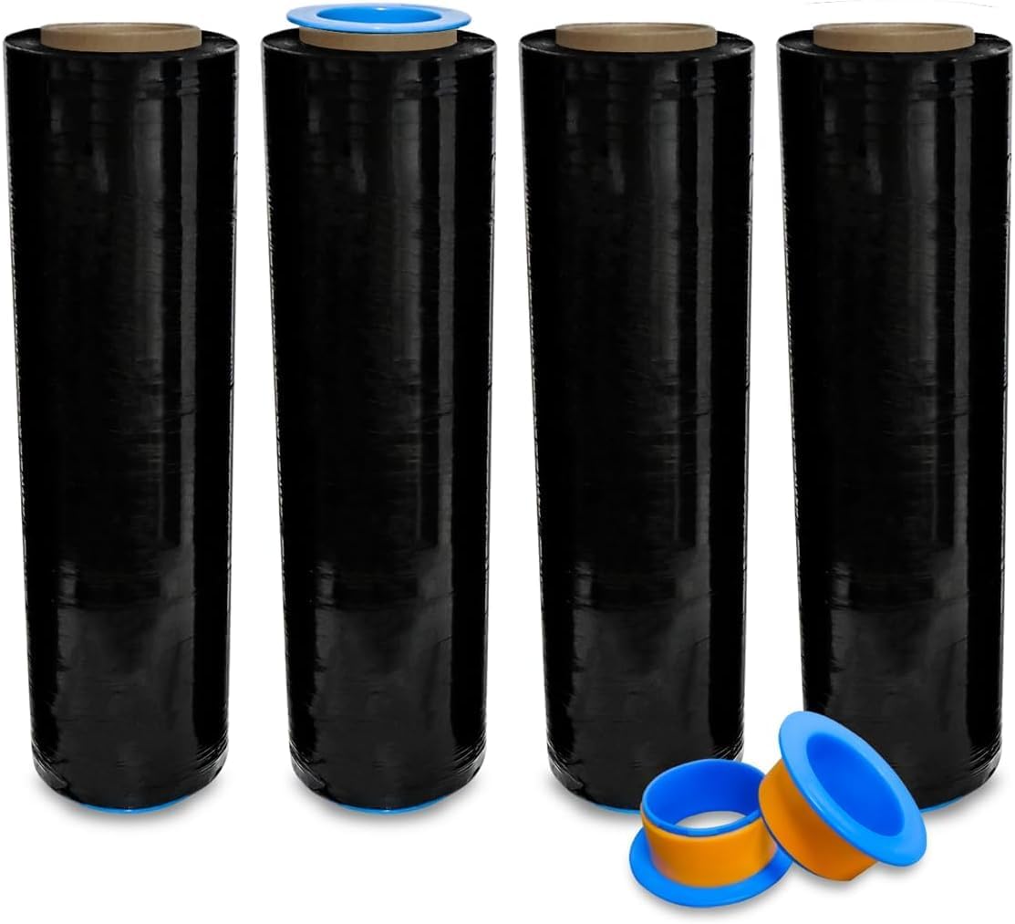 Premium Stretch Wrap 4 Rolls 18 Inch Heavy Duty Shrink Film
