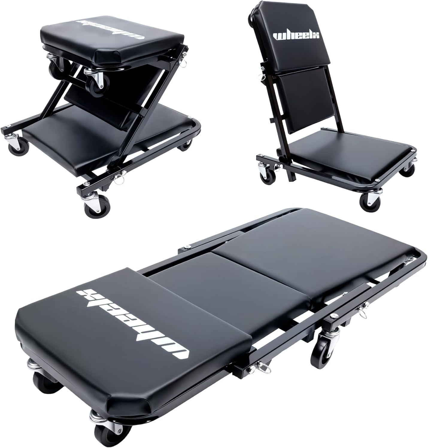 Mechanic Creeper 3-in-1 Mode Adjustable Rolling Seat for Repair