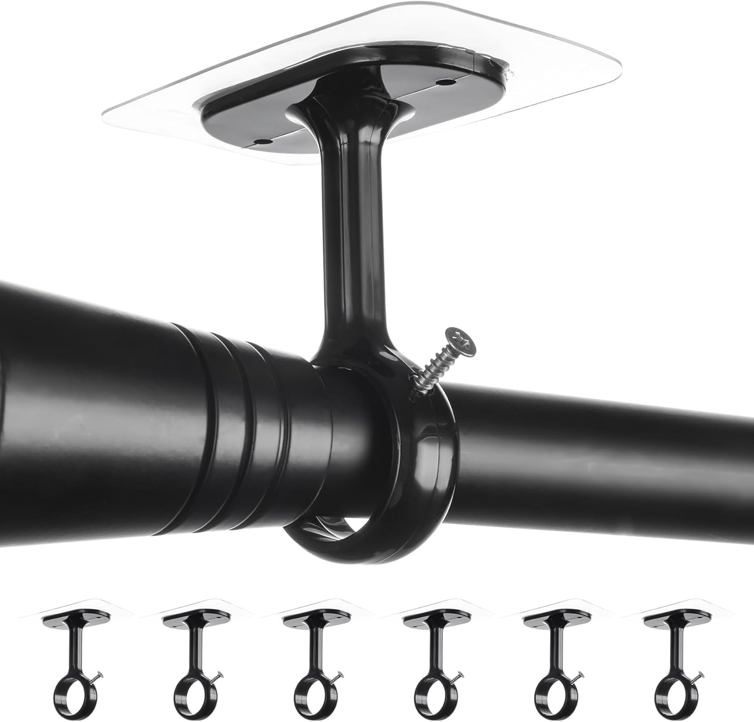 Damage-Free Adhesive Curtain Rod Brackets by Antimbee